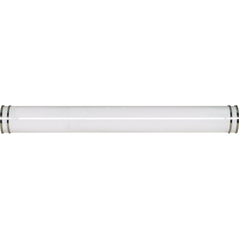 Nuvo Lighting Glamour 49in 2-Light LED Vanity Light | Modern Brushed Nickel and Clear Glass | Bathroom Vanity & Dressing Room | 4160 | Model 62-1032