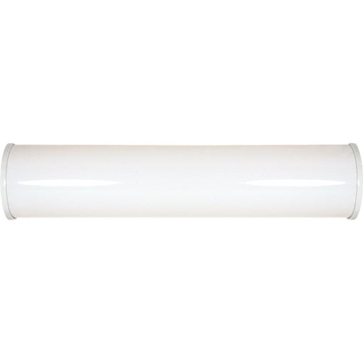 Nuvo Lighting Crispo 25in 1-Light LED Vanity Light | Modern White Metal and Glass | Bathroom & Powder Room | 25 x 5.5 x 5.5 in | Model 62-1033