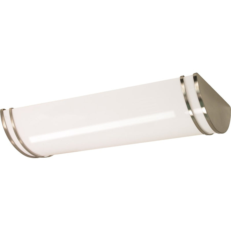Nuvo Lighting Glamour 25in 1-Light LED Flush Mount | Modern Brushed Nickel and Clear Glass | Bedroom & Hallway Ceiling Light | 25 x 12 x 4 | Model 62-1039