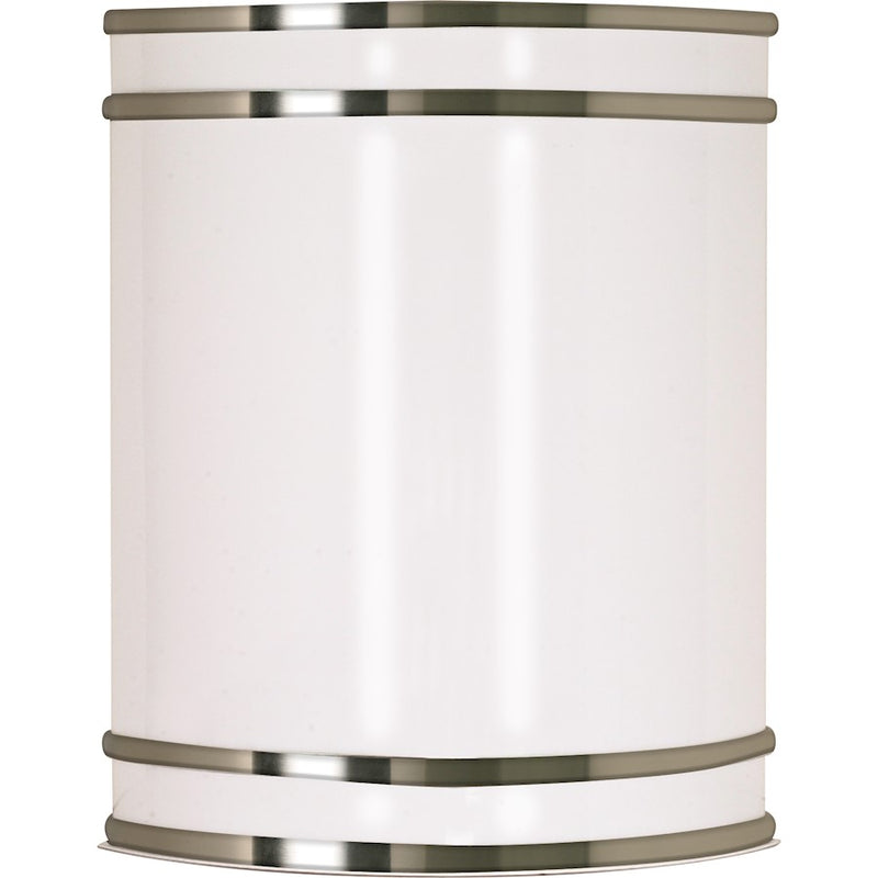 Nuvo Lighting Glamour 9in 1-Light Wall Sconce | Transitional Brushed Nickel and Clear Glass | Bedroom & Hallway Accent | 9 x 10.5 in | Model 62-1045