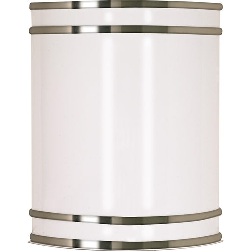 Nuvo Lighting Glamour 9in 1-Light Wall Sconce | Transitional Brushed Nickel and Clear Glass | Bedroom & Hallway Accent | 9 x 10.5 in | Model 62-1045
