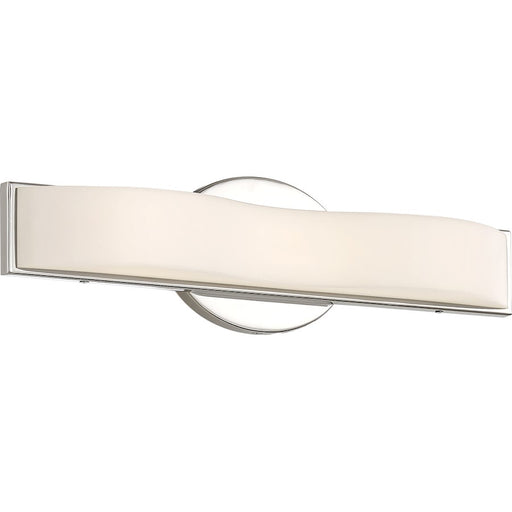 Nuvo Lighting Surf 16in 1-Light Vanity Light | Contemporary Polished Nickel | Bathroom & Powder Room | 16 x 4.5 in | Model 62-1091