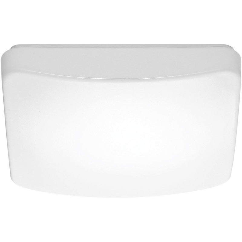 Nuvo Lighting 11in LED Flush Mount | Utility White Finish and White Acrylic Lens | Bathroom & Hallway Ceiling Light | 11 x 11 x 4 in, 900 | Model 62-1095