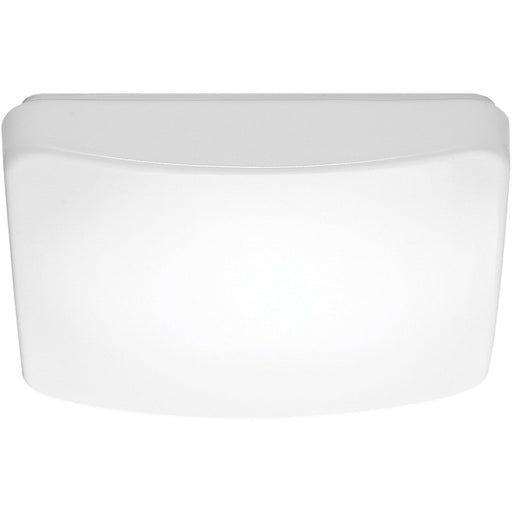 Nuvo Lighting 11in LED Flush Mount | Utility White Finish and White Acrylic Lens | Bathroom & Hallway Ceiling Light | 11 x 11 x 4 in, 900 | Model 62-1095