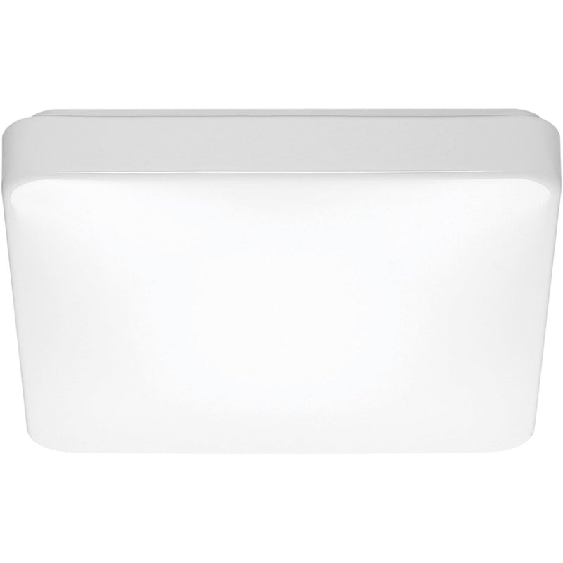 Nuvo Lighting 14in LED Flush Mount | Utility White Acrylic Lens | Hallway & Closet Utility Light | 14 x 14 x 3.5 in, 120V, 90 CRI | Model 62-1098