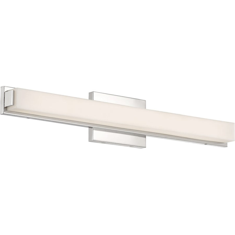 Nuvo Slick 26in 1-Light Vanity Light | Contemporary Polished Nickel | Bathroom Vanity & Powder Room | 25 x 4.5 in, 2080 Lumens, 3000K | Model 62-1102