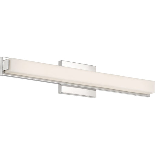 Nuvo Slick 26in 1-Light Vanity Light | Contemporary Polished Nickel | Bathroom Vanity & Powder Room | 25 x 4.5 in, 2080 Lumens, 3000K | Model 62-1102