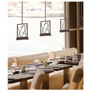 Nuvo Lighting Stix 1-Light Mini Pendant | Contemporary Patina Bronze and Frosted Glass | Kitchen Island & Dining Room | 2.5 x 54 x 7.875 in | Model 62-111