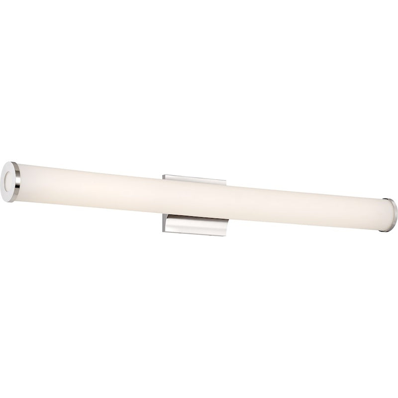 Nuvo Saber 37in 1-Light LED Vanity Light | Contemporary Polished Nickel | Bathroom Vanity & Makeup Mirror | 3120 Lumens, 3000K, Dimmable | Model 62-1133