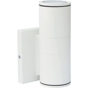 Nuvo Lighting 62-1137 1-Light LED Small Up/Down Sconce | Utility White Finish | Outdoor Covered Patio & Entryway | 3.41 x 5 x 6.75 in, Wet | Model 62-1137