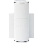 Nuvo Lighting 62-1137 1-Light LED Small Up/Down Sconce | Utility White Finish | Outdoor Covered Patio & Entryway | 3.41 x 5 x 6.75 in, Wet | Model 62-1137