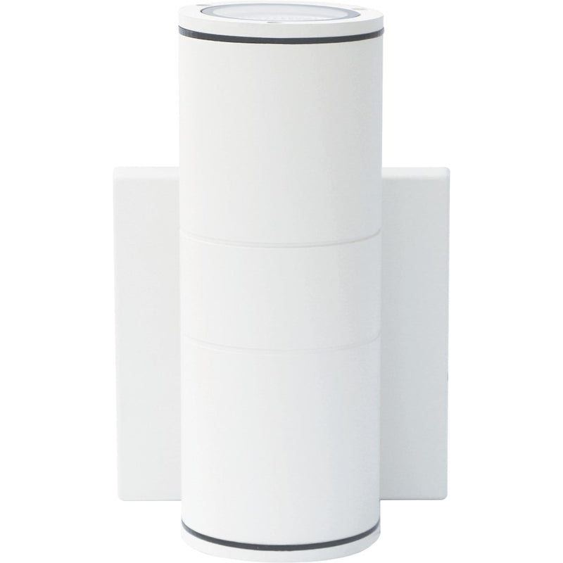 Nuvo Lighting 62-1137 1-Light LED Small Up/Down Sconce | Utility White Finish | Outdoor Covered Patio & Entryway | 3.41 x 5 x 6.75 in, Wet | Model 62-1137