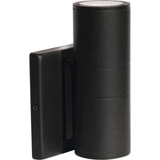 Nuvo Lighting 62-1138 1-Light LED Small Up/Down Sconce | Utility Black Aluminum | Outdoor Covered Patio & Entryway | 3.41 x 5 x 6.75 in | Model 62-1138