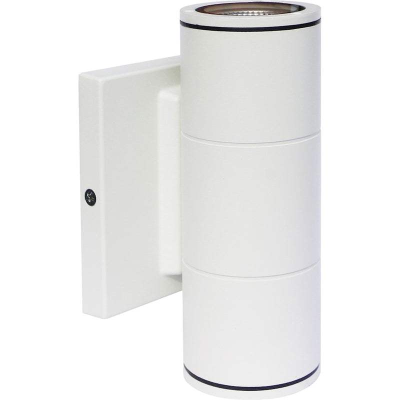 Nuvo Lighting 62-1141R1 2-Light LED Up/Down Sconce | Utility White Finish | Outdoor & Bathroom Wall Light | 10W 3000K 90 CRI Wet Rated | Model 62-1141R1