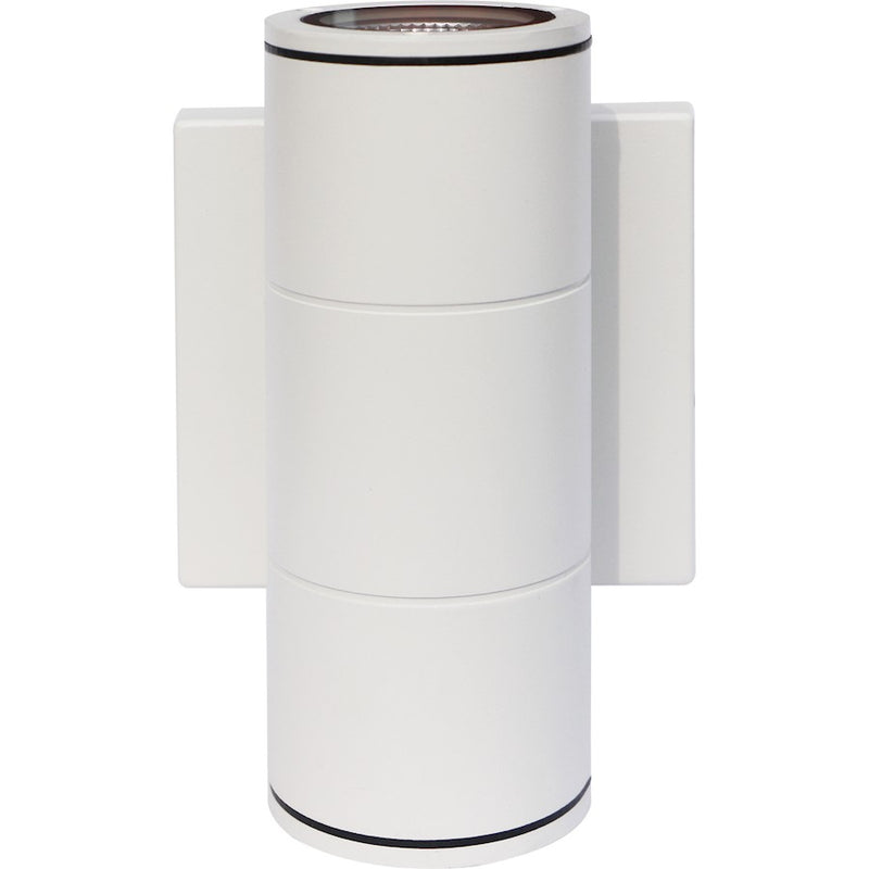 Nuvo Lighting 62-1141R1 2-Light LED Up/Down Sconce | Utility White Finish | Outdoor & Bathroom Wall Light | 10W 3000K 90 CRI Wet Rated | Model 62-1141R1
