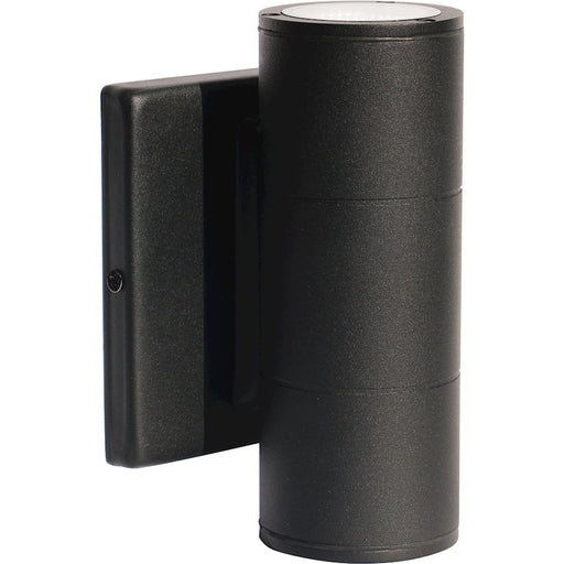 Nuvo Lighting 62-1142R1 2-Light LED Small Up/Down Sconce | Utility Black | Outdoor Covered Patio & Entryway | 3.41 x 5 x 6.75 in, Wet | Model 62-1142R1