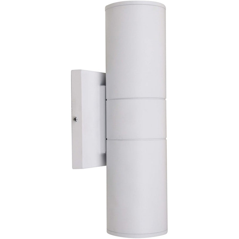 Nuvo Lighting 62-1143 12in 2-Light LED Up/Down Sconce | Contemporary White | Outdoor Wall Light for Entryway & Patio | 12 x 5 x 4 in | Model 62-1143
