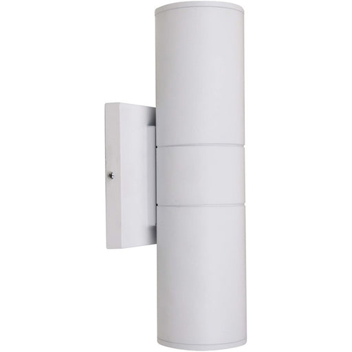 Nuvo Lighting 62-1143 12in 2-Light LED Up/Down Sconce | Contemporary White | Outdoor Wall Light for Entryway & Patio | 12 x 5 x 4 in | Model 62-1143