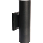 Nuvo Lighting 62-1144R1 2-Light LED Large Up/Down Sconce | Utility Black Aluminum | Outdoor Covered Patio & Entryway | 4 x 5 x 12 in | Model 62-1144R1
