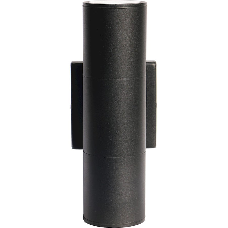 Nuvo Lighting 62-1144R1 2-Light LED Large Up/Down Sconce | Utility Black Aluminum | Outdoor Covered Patio & Entryway | 4 x 5 x 12 in | Model 62-1144R1