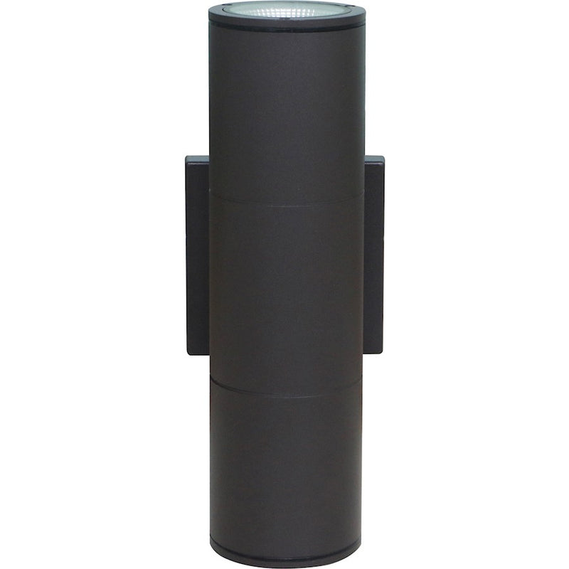 Nuvo Lighting 62-1146R1 12in 2-Light LED Wall Sconce | Utility Bronze | Outdoor Covered Patio & Entryway | 4 x 5 x 12 in, Wet Rated | Model 62-1146R1