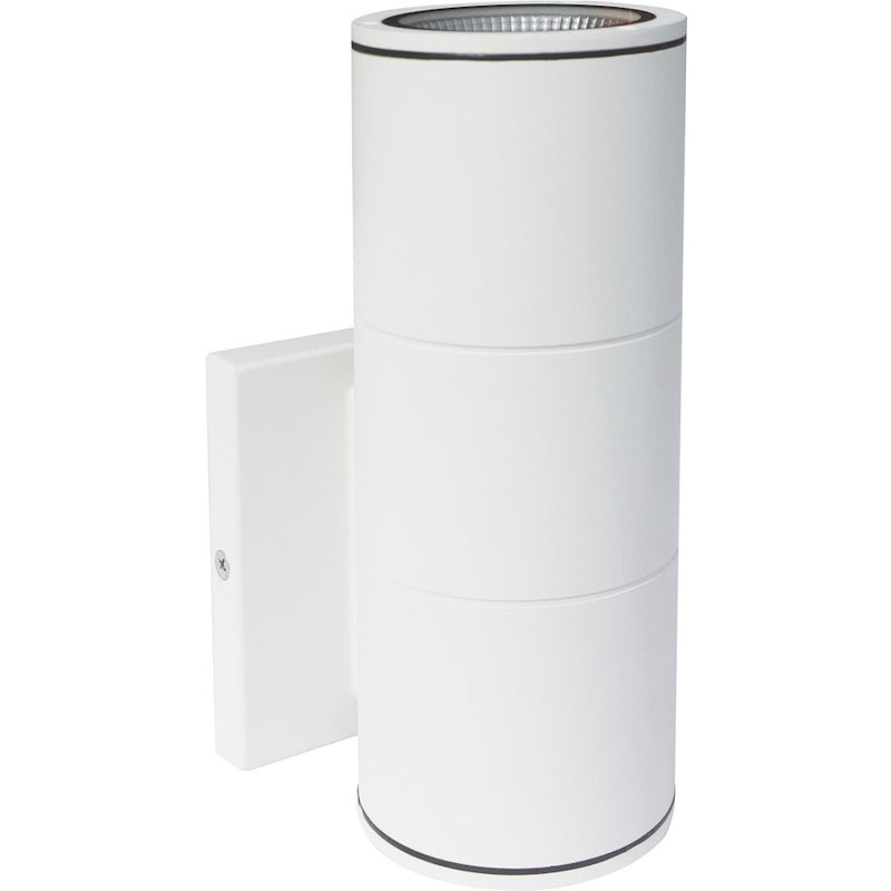 Nuvo Lighting 62-1147 8in 1-Light LED Wall Sconce | Utility White Finish | Outdoor Covered Patio & Entryway | 4 x 5 x 8 in | Model 62-1147