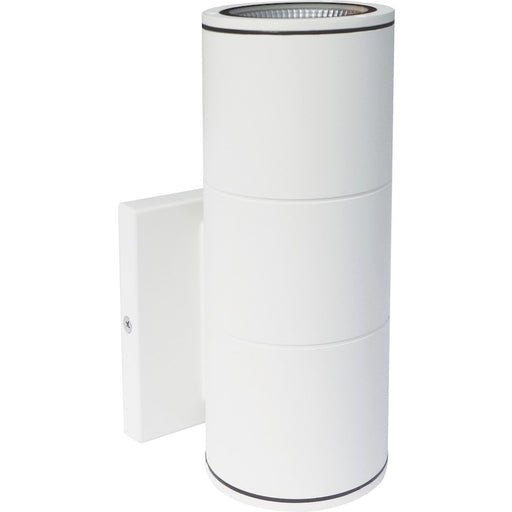 Nuvo Lighting 62-1147 8in 1-Light LED Wall Sconce | Utility White Finish | Outdoor Covered Patio & Entryway | 4 x 5 x 8 in | Model 62-1147