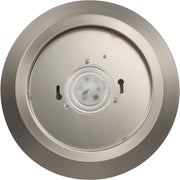 Nuvo Lighting 10in 1-Light LED Flush Mount | Contemporary Brushed Nickel Disk Light | Bathroom & Hallway Ceiling Light | 10 x 10 x 1 in | Model 62-1166