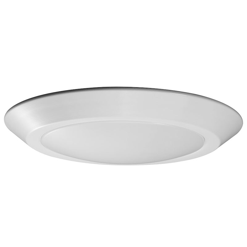 Nuvo Lighting 10in 1-Light LED Flush Mount | Contemporary White Disk Light | Bathroom & Hallway Ceiling Light | 10 x 10 x 1 in, 12W 4000K | Model 62-1168