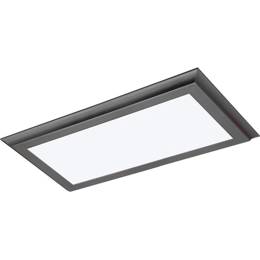 Nuvo Lighting 62-1172 12in x 24in Surface LED Flush Mount | Utility Gunmetal Gray | Damp Location Hallway & Bathroom | 1650 Lumens 3000K | Model 62-1172