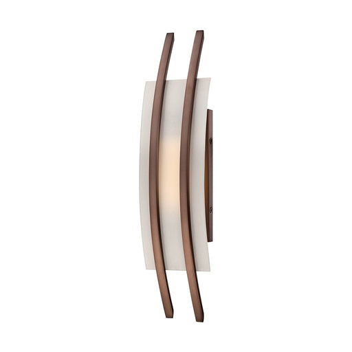 Nuvo Lighting Trax 20in 1-Light Bathroom Vanity Light | Contemporary Hazel Bronze and Frosted Glass | Bathroom Vanity & Powder Room | 7 x | Model 62-122