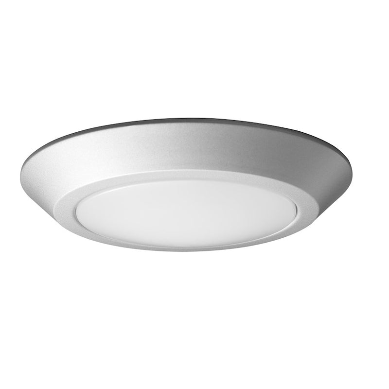 Nuvo Lighting 10in 1-Light LED Flush Mount | Contemporary Brushed Nickel | Hallway & Bathroom Ceiling Light | 10 x 10 x 1 in, 21.5W 3000K | Model 62-1266