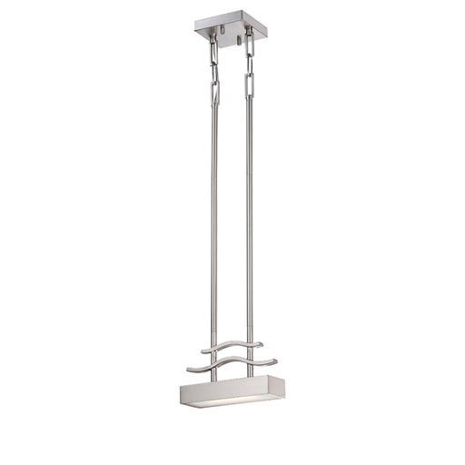 Nuvo Lighting Wave 1-Light Mini Pendant | Brushed Nickel and Frosted Glass | Kitchen Island & Dining Room | 2.25 x 48 x 8.5 in | Model 62-134