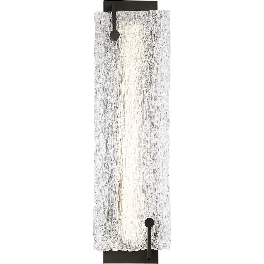 Nuvo Lighting Petra LED Wall Sconce, Ice Glass, Aged Bronze