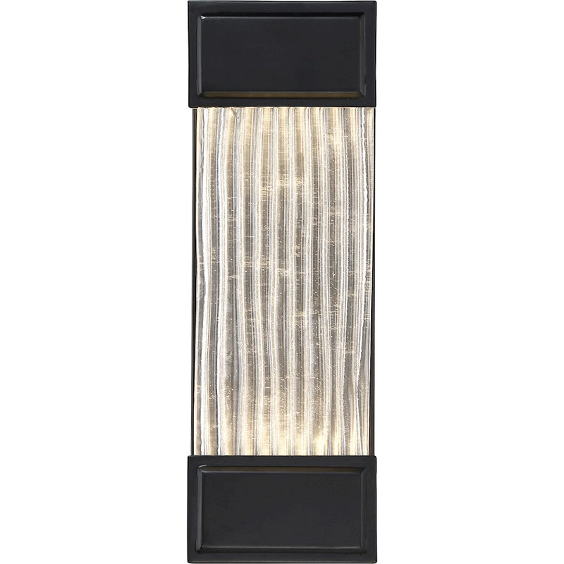Nuvo Lighting Kinsey LED Wall Sconce, Ribbed Glass, Aged Bronze