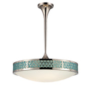 Nuvo Lighting Raindrop 25in 5-Light Pendant | Contemporary Polished Nickel and White Glass | Kitchen Island & Dining Room | Damp Rated | Model 62-141
