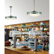 Nuvo Lighting Raindrop 25in 5-Light Pendant | Contemporary Polished Nickel and White Glass | Kitchen Island & Dining Room | Damp Rated | Model 62-141