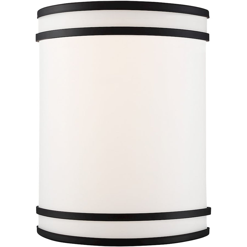 Nuvo Lighting Glamour LED - Wall Sconcewith White Acrylic Lens Black