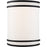 Nuvo Lighting Glamour LED - Wall Sconcewith White Acrylic Lens Black
