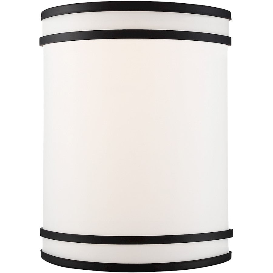 Nuvo Lighting Glamour LED - Wall Sconcewith White Acrylic Lens Black