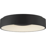 Nuvo Lighting Orbit 24in LED Flush Mount | Modern Black | Bedroom & Hallway Ceiling Light | 23 x 23 x 6 in, 120V Dimmable | Model 62-1454