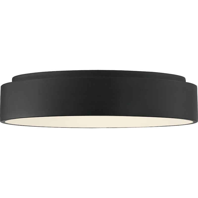 Nuvo Lighting Orbit 24in LED Flush Mount | Modern Black | Bedroom & Hallway Ceiling Light | 23 x 23 x 6 in, 120V Dimmable | Model 62-1454
