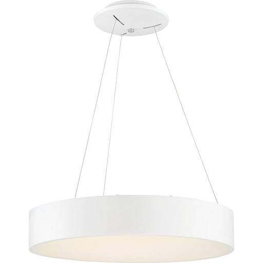 Nuvo Lighting Orbit 24in 1-Light LED Pendant | Modern White Acrylic | Kitchen Island & Dining Room | 23 x 23 x 4 in | Model 62-1457