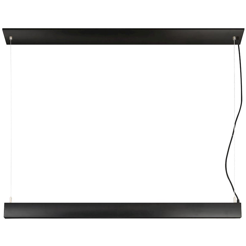 Nuvo Lighting Task 42in LED Linear Pendant | Modern Black Metal with Integrated LED | Kitchen Island & Office Task Lighting | 42 x 2 x 3 | Model 62-1461