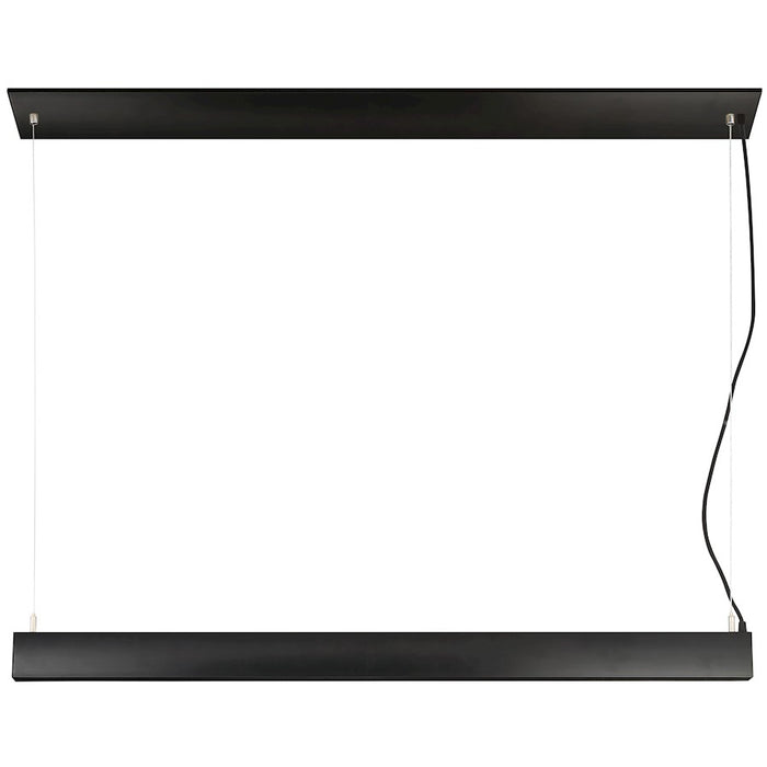Nuvo Lighting Task LED Metal Linear Pendant, Sensor Black