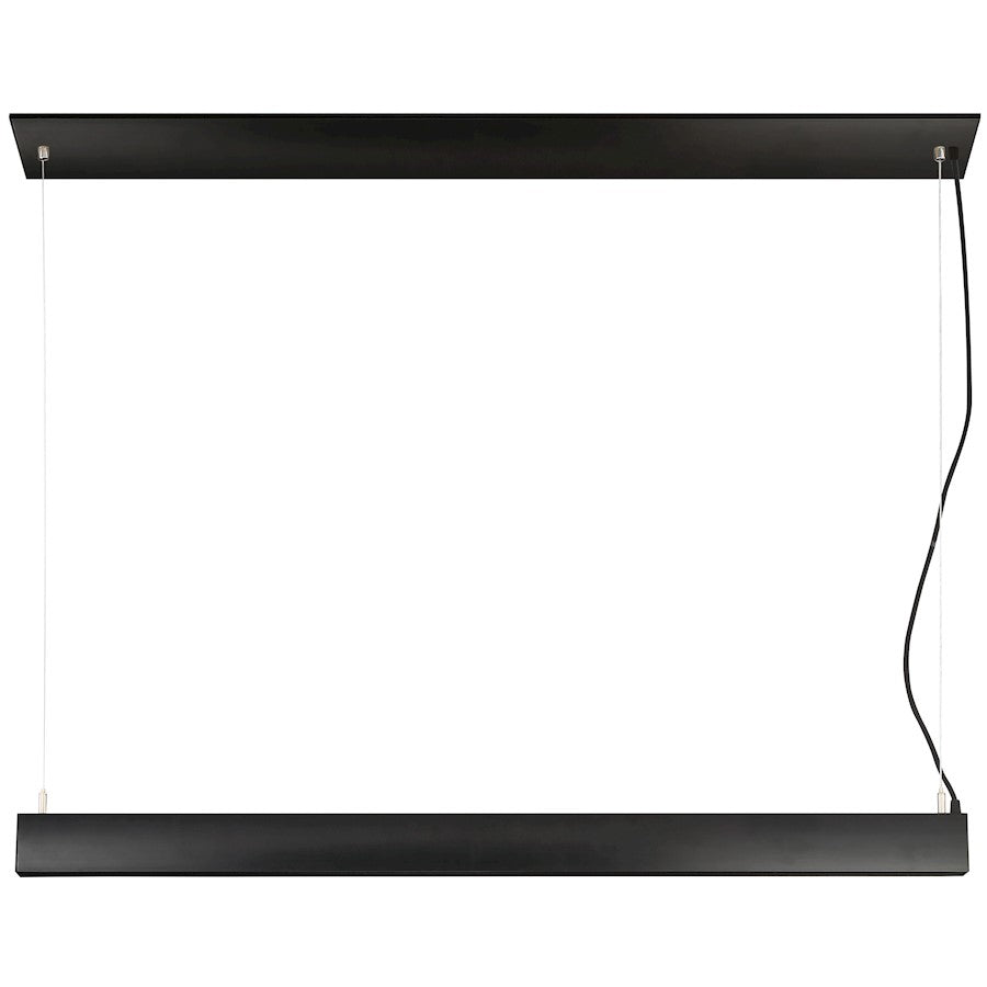 Nuvo Lighting Task LED Metal Linear Pendant, Sensor Black