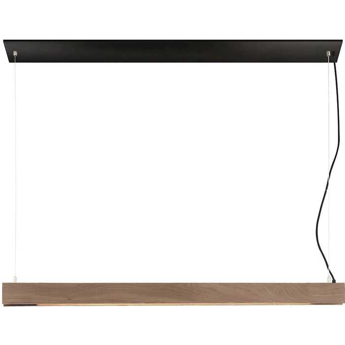 Nuvo Lighting Task LED Wood Linear Pendant, Sensor Wood