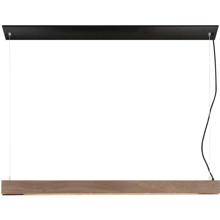Nuvo Lighting Task LED Wood Linear Pendant, Sensor Wood