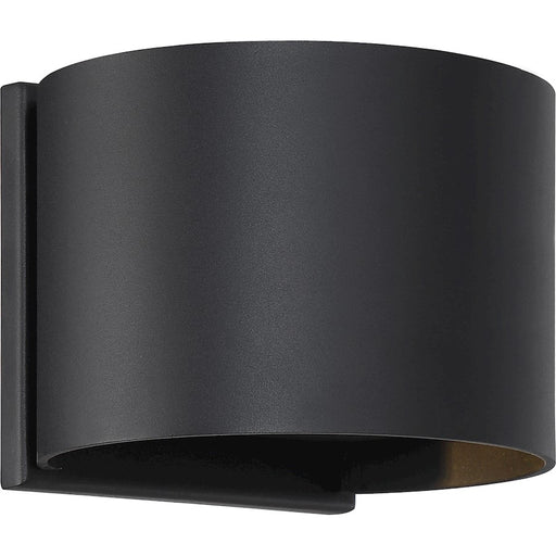 Nuvo Lighting Lightgate 5.5in 1-Light Wall Sconce | Modern Black LED | Entryway & Hallway Accent | 6 x 6 x 5 in | Model 62-1464