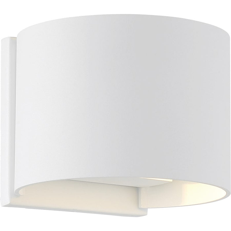 Nuvo Lighting Lightgate 6in 1-Light Wall Sconce | Modern White Finish | Hallway & Bathroom Accent | 240 Lumens, Dimmable, 90 CRI | Model 62-1465